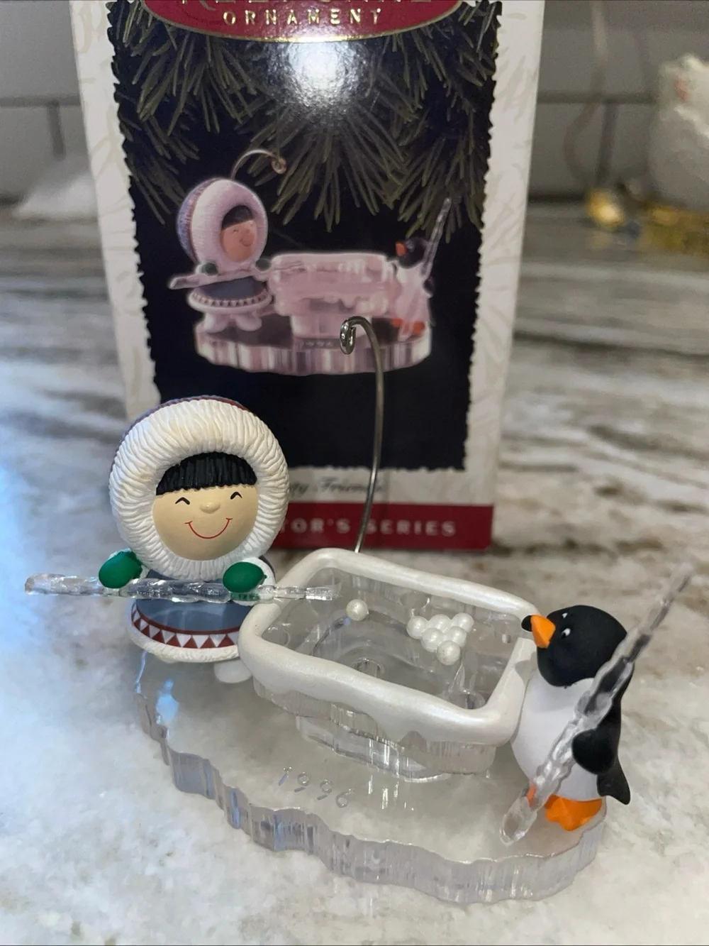 Hallmark Keepsake 1996 Frosty Friends Polar Pool Ornament #17 - Original Box